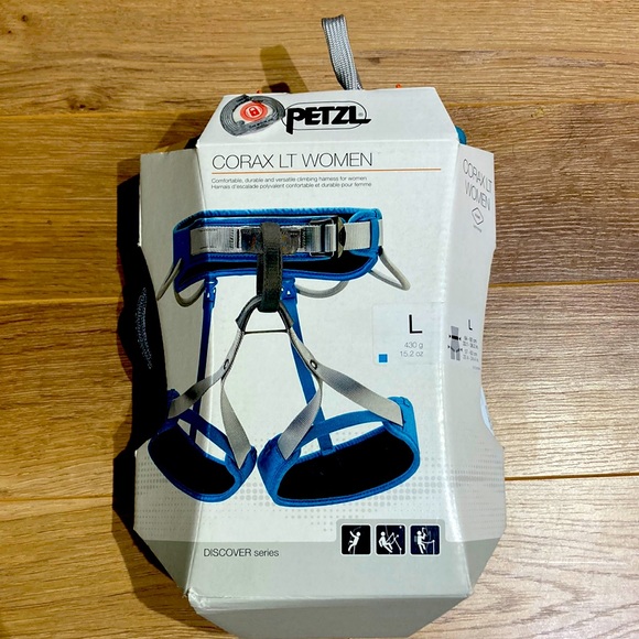 PETZL Corax LT Women’s climbing harness, Turquoise, size Large - Picture 5 of 8